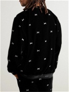 WTAPS - Embroidered Velour Sweatshirt - Black