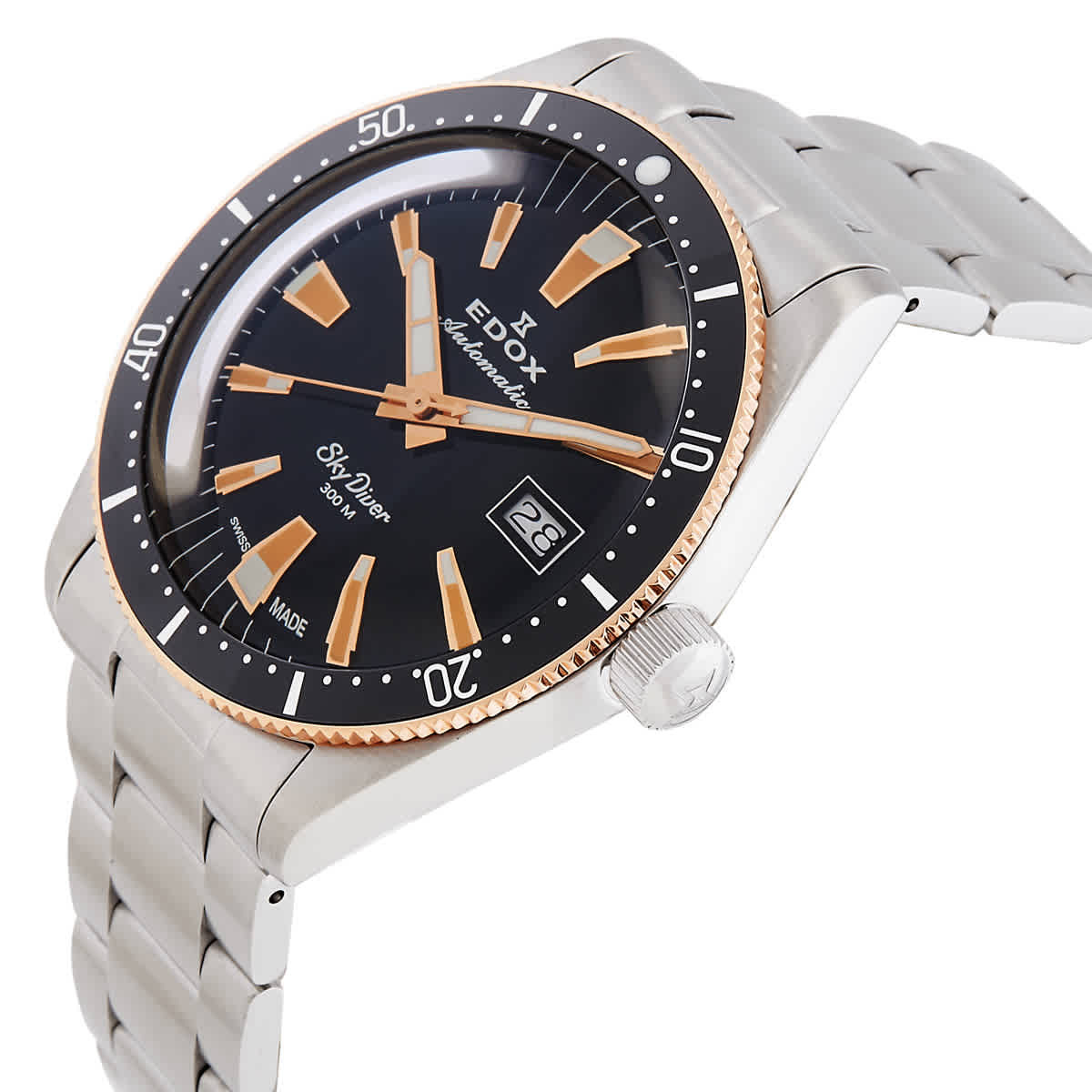 Edox Skydiver Automatic Black Dial Mens Watch 80126 357RNM NIRB