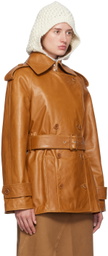 JW Anderson Tan Short Leather Jacket
