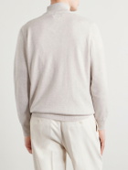 N.PEAL - Carnaby Organic Cashmere Half-Zip Sweater - Gray