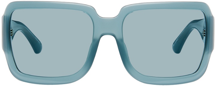 Photo: Dries Van Noten Blue Linda Farrow Edition Oversized Sunglasses