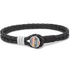 PAUL SMITH - Woven Leather and Silver-Tone Bracelet - Black