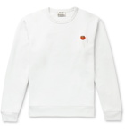 Acne Studios - Fate Appliquéd Fleece-Back Cotton-Jersey Sweatshirt - White