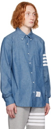 Thom Browne Blue 4-Bar Shirt