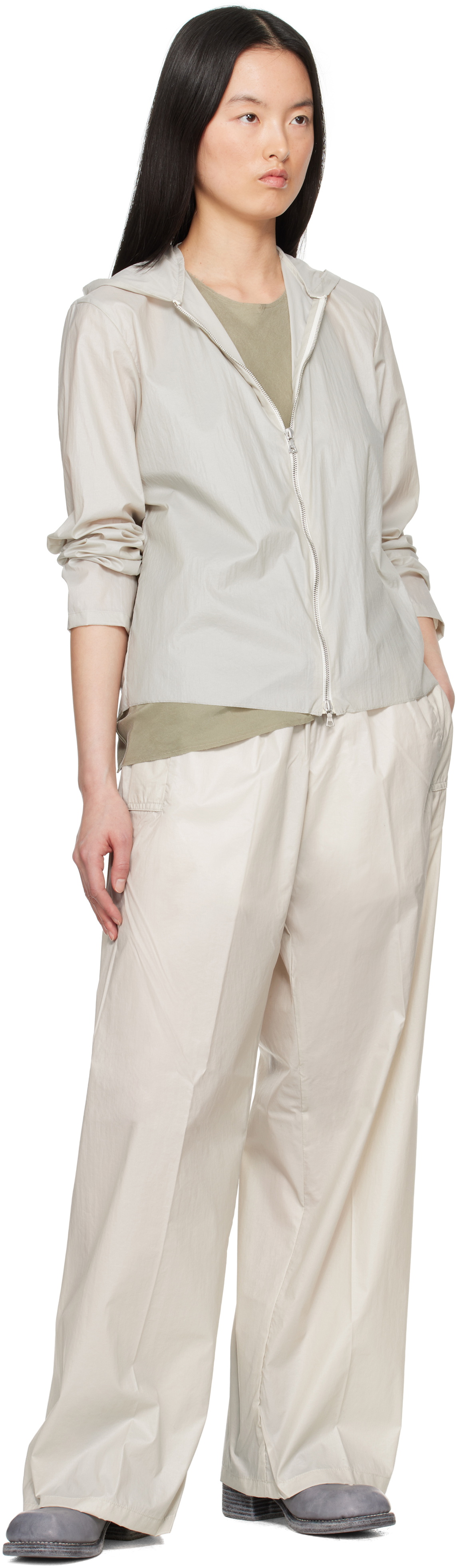 Gabriela Coll Garments Beige No.287 Technical Flap Pocket Trousers