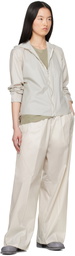 Gabriela Coll Garments Beige No.287 Technical Flap Pocket Trousers