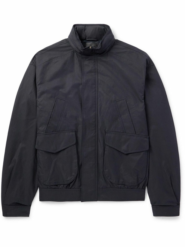 Photo: Nili Lotan - Rhett Cotton-Blend Shell Hooded Jacket - Blue