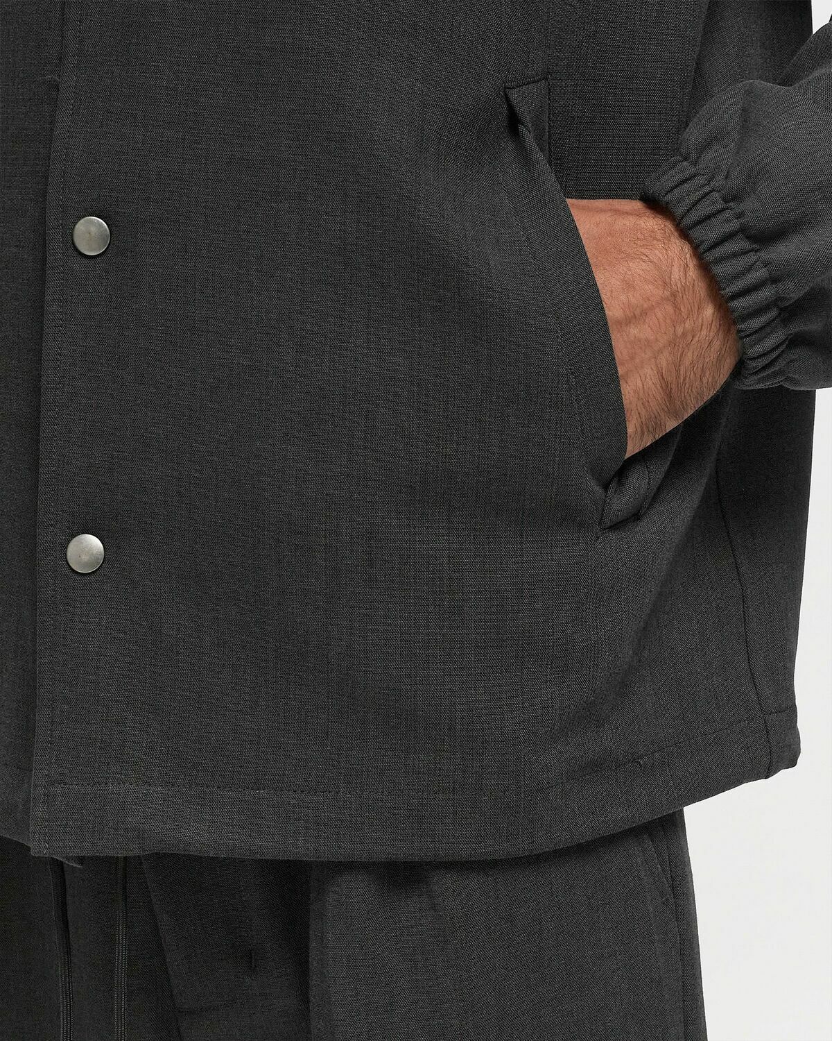 ølåf Wool Coach Jacket Grey Overshirts