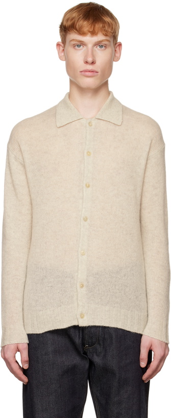 Photo: AURALEE Off-White Marled Cardigan