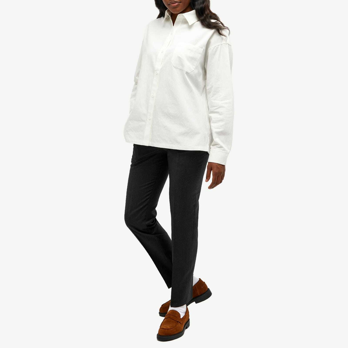 AMI Paris Women's AMI Cigarette Trousers in Dark Grey AMI