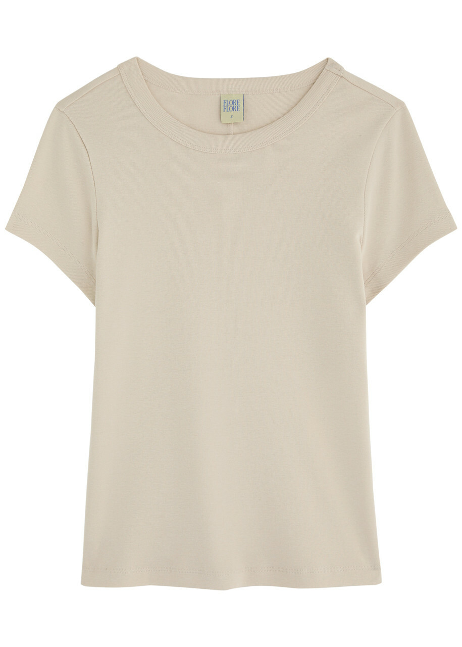 Flore Flore Car Baby Cotton T-shirt Cream