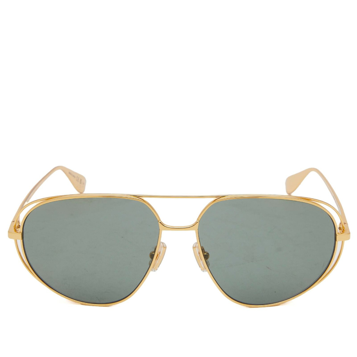 Bottega Veneta Eyewear Bottega Veneta BV1344S Sunglasses in Gold/Green 