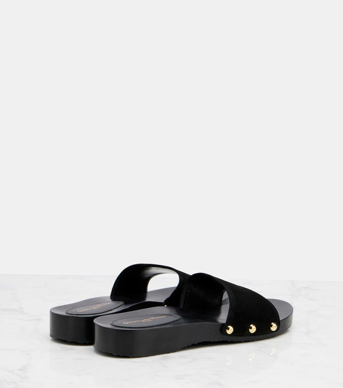 Gianvito Rossi Riviera suede slides