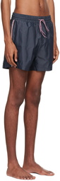 Thom Browne Navy Nylon Swim Shorts