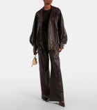 Zimmermann Illustration oversized leather jacket