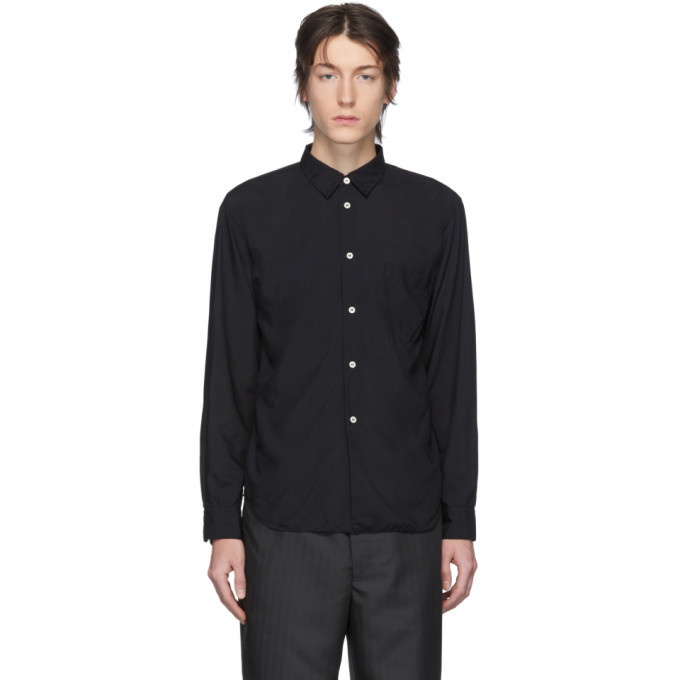 Photo: Comme des Garcons Homme Deux Black Garment-Dyed Shirt