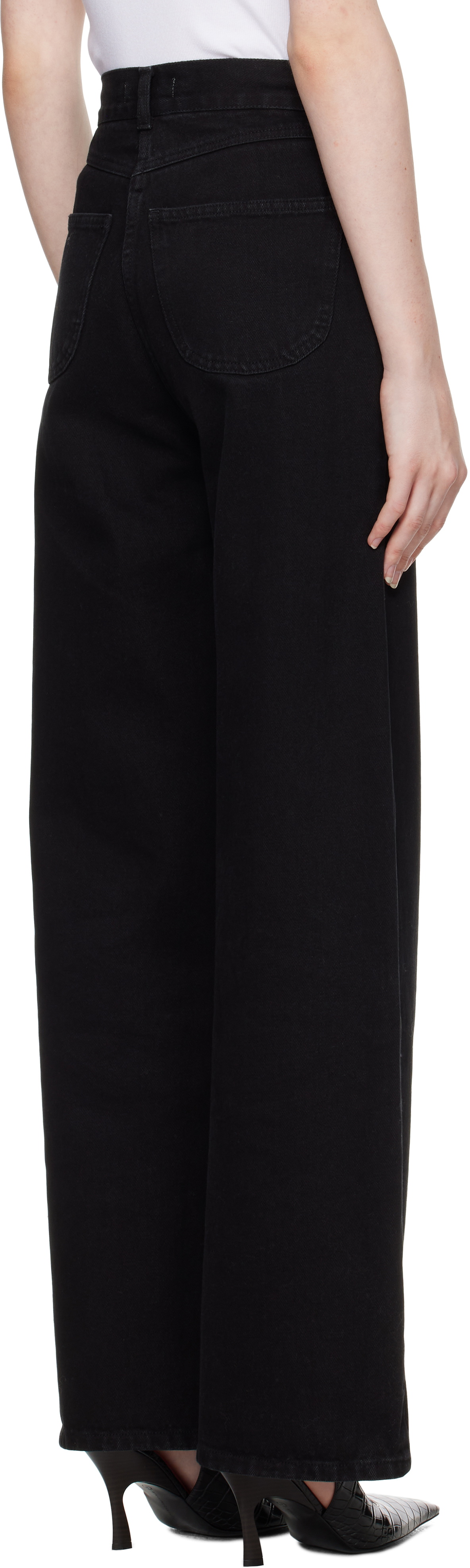 Beaufille Black Elipse Wide Leg Jeans