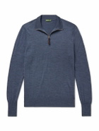 Sid Mashburn - Escorial Wool Half-Zip Sweater - Blue
