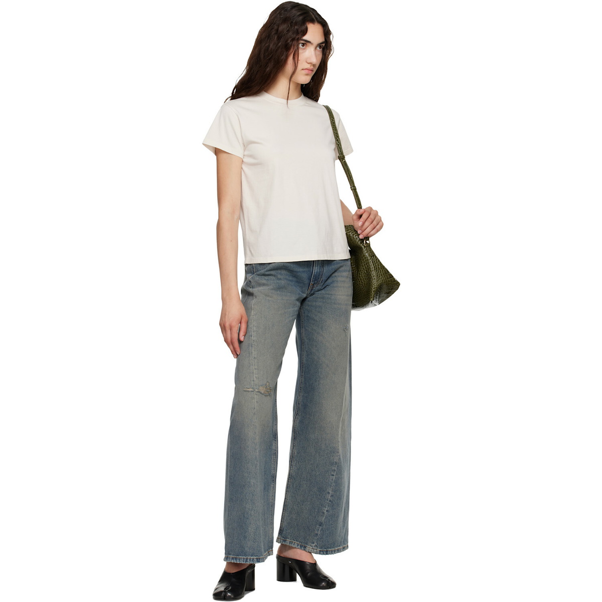 MM6 Maison Margiela Navy Wide Denim Jeans