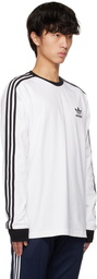 adidas Originals White Adicolor Classics 3-Stripes Long Sleeve T-Shirt