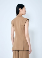 Max Mara Sleeveless Gabardine Jacket