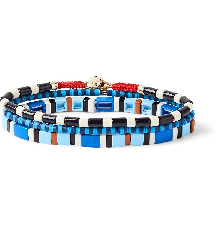 Photo: Roxanne Assoulin - Set of Three Enamel and Gold-Tone Bracelets - Blue