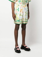 CASABLANCA - Printed Drawstring Silk Shorts