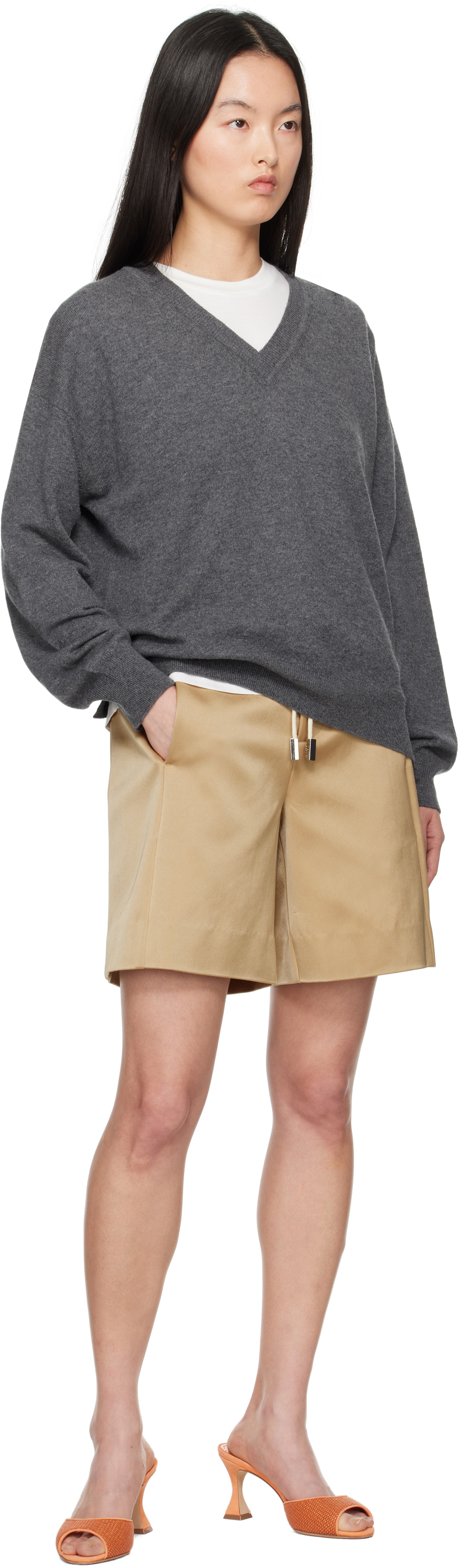 Staud Tan Mendoza Shorts