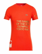 Lacoste Mens T-shirt in Tomato red