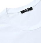 BALMAIN - Logo-Flocked Cotton-Jersey T-Shirt - White