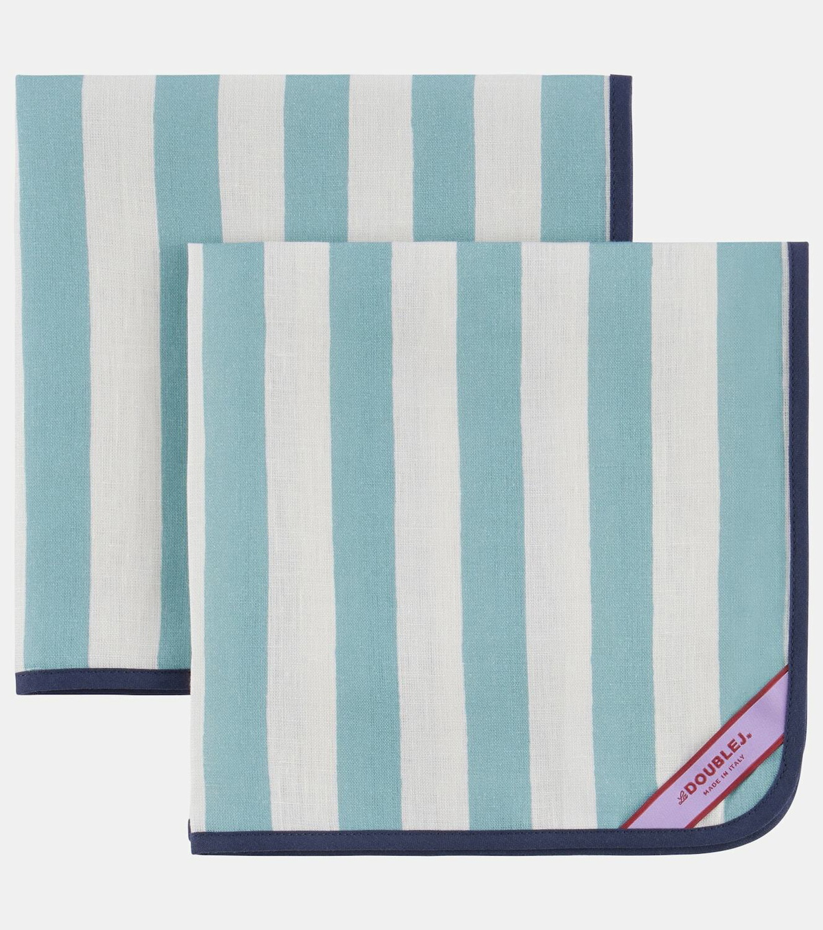 La DoubleJ Riviera Celeste set of 2 linen napkins