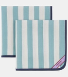 La DoubleJ Riviera Celeste set of 2 linen napkins