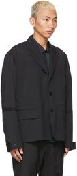 Sacai Black Suiting Mix Blazer