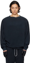 GREG ROSS Black Shoulder Pad Thermal Sweatshirt