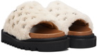 Toga Pulla White Fur Concho Slippers