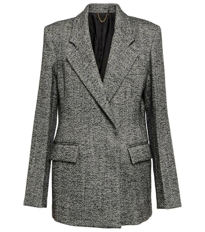 Photo: Victoria Beckham Herringbone wool-blend jacket