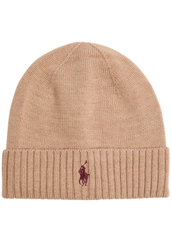 Photo: Polo Ralph Lauren Logo-embroidered Wool Beanie - Brown - One Size