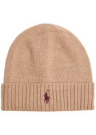 Polo Ralph Lauren Logo-embroidered Wool Beanie - Brown - One Size