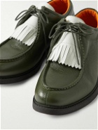 Mr P. - Golf Fringed Full-Grain Leather Shoes - Green