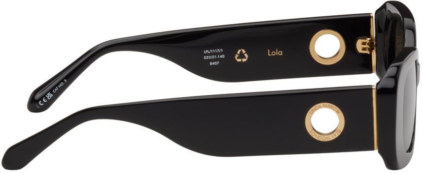 LINDA FARROW Black Lola Sunglasses
