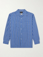 Beams Plus - Camp-Collar Checked Cotton Shirt - Blue