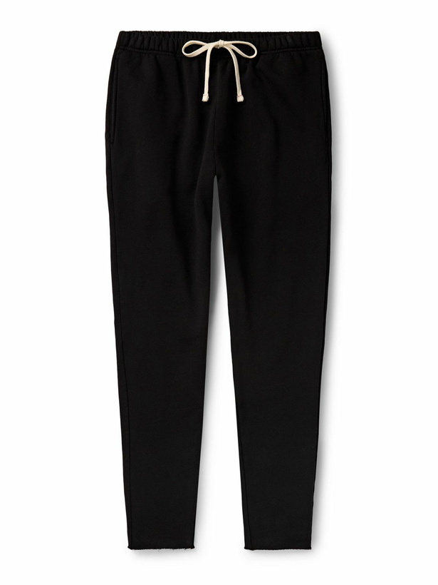 Photo: Les Tien - Tapered Garment-Dyed Cotton-Jersey Sweatpants - Black