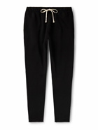Les Tien - Tapered Garment-Dyed Cotton-Jersey Sweatpants - Black