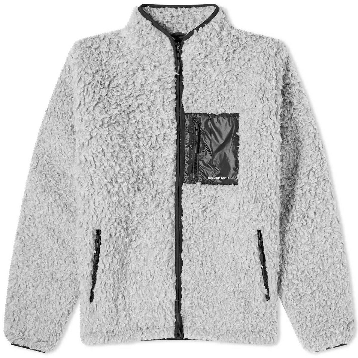 Photo: MKI Men's Fur Fleece Track Jacket in Grey