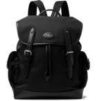 Mulberry - Heritage Leather-Trimmed Nylon Backpack - Black