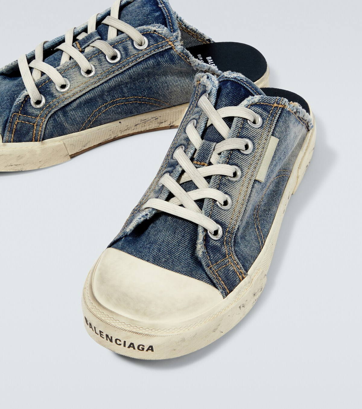 Balenciaga Paris denim slippers Balenciaga