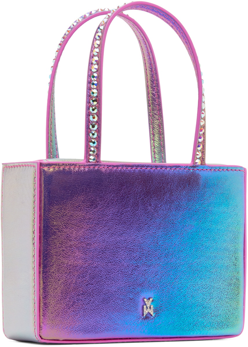 Amina Muaddi Purple Supermini Gilda Bag