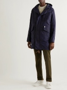 MAN 1924 - Waxed-Cotton Parka with Detachable Quilted Liner - Blue
