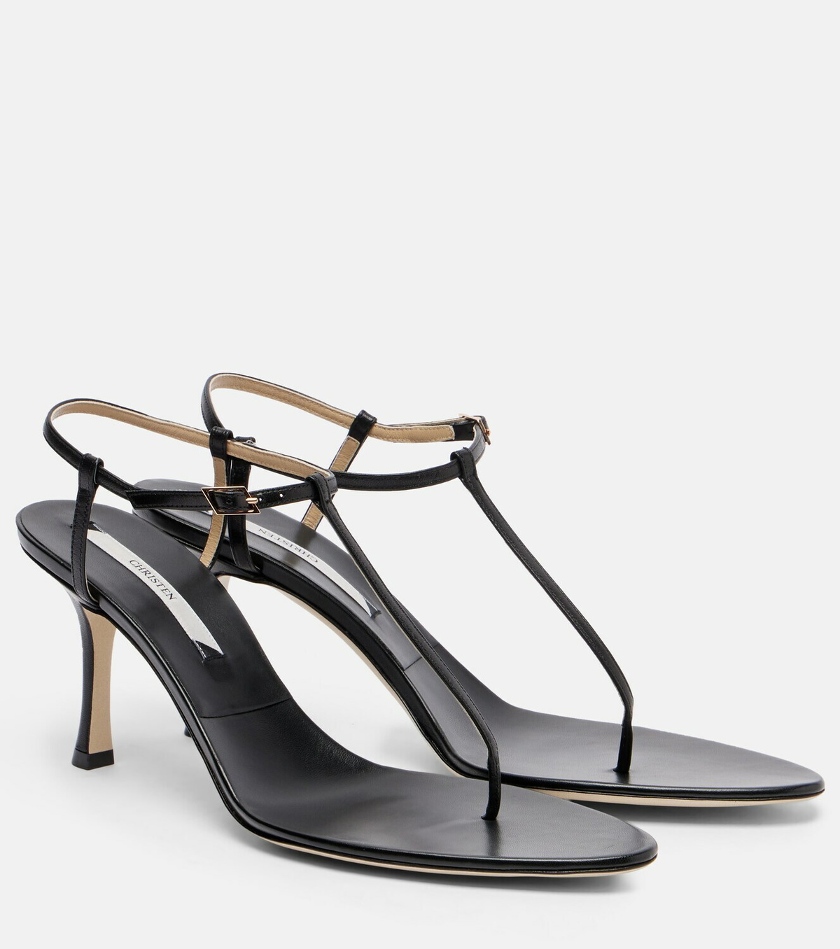 Christen Mono Strap 75 leather sandals