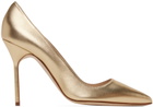Manolo Blahnik Gold BB Heels